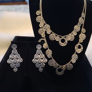925 sterling silver necklace and earrings